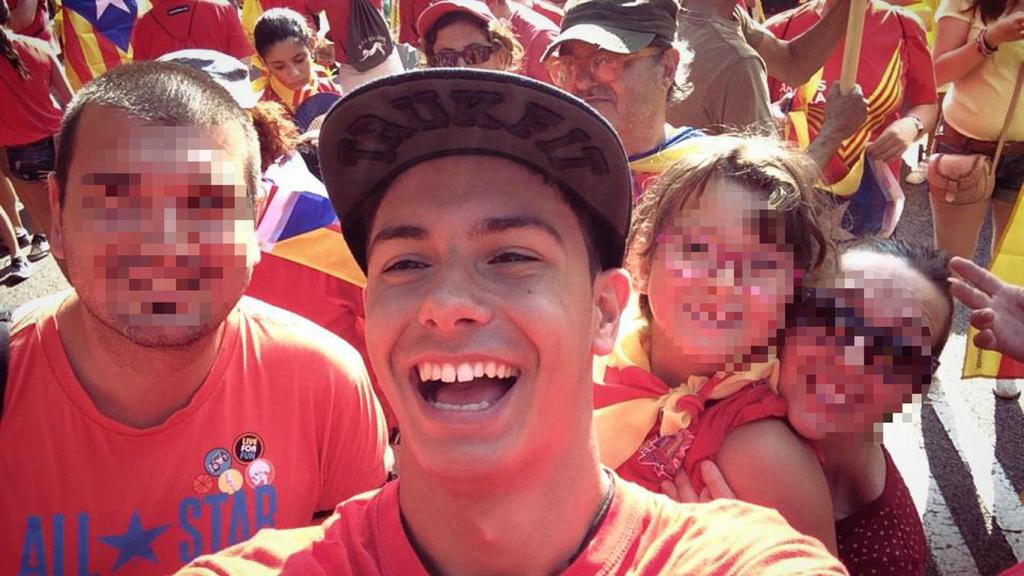 Alfred celebrando la Diada.