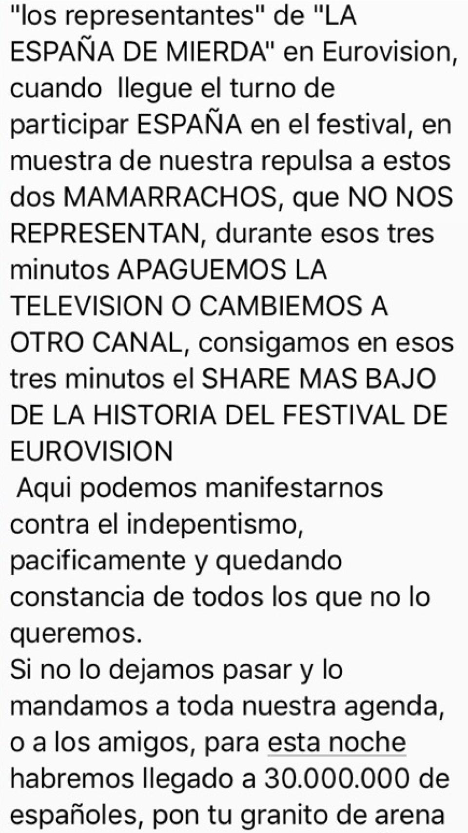 La petición de Whatsapp.