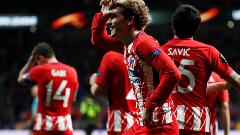 Griezmann celebra un gol del Atlético.