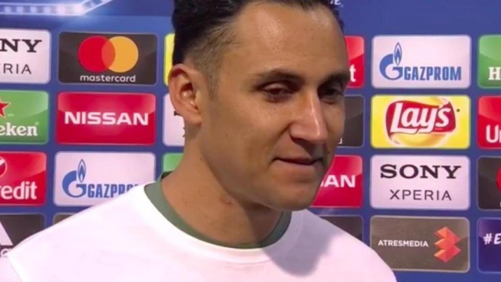 Keylor Navas en zona mixta