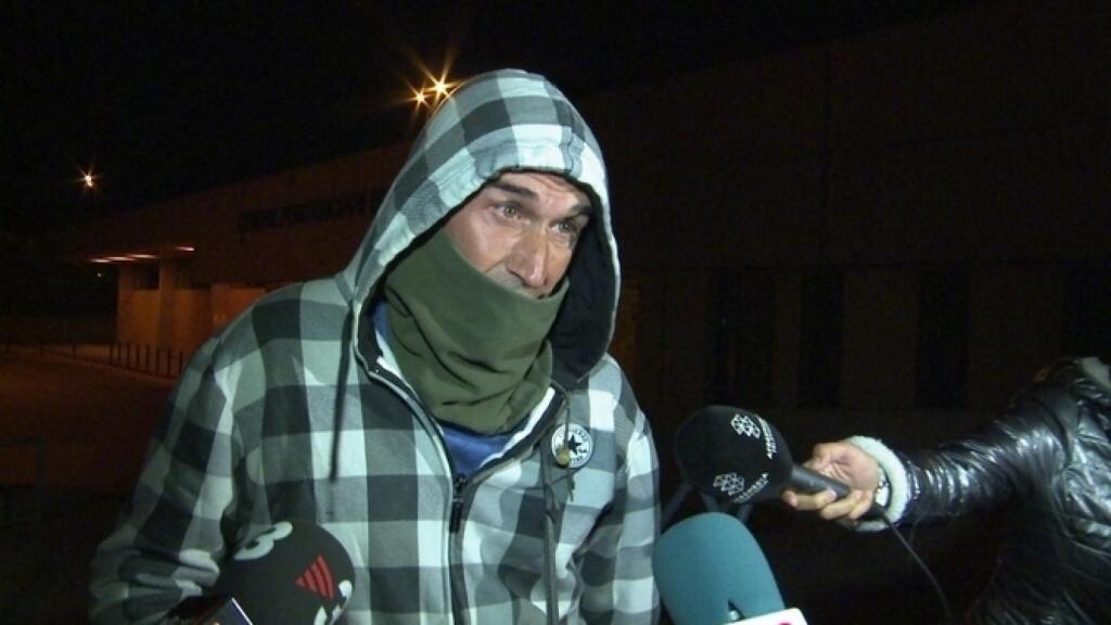 Gregorio Cano a su salida de la cárcel.