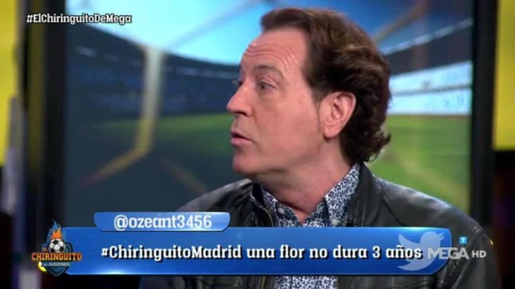 Pipi Estrada en El Chiringuito. Foto: Twitter (@elchiringuitotv)