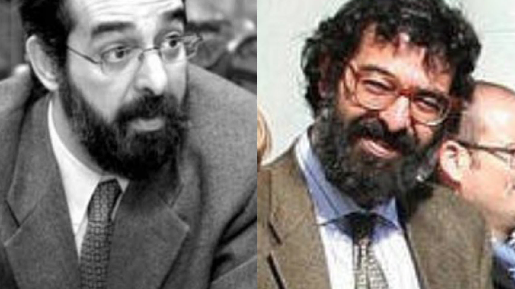 El juez González en dos fotos con muchos menos años que ahora.