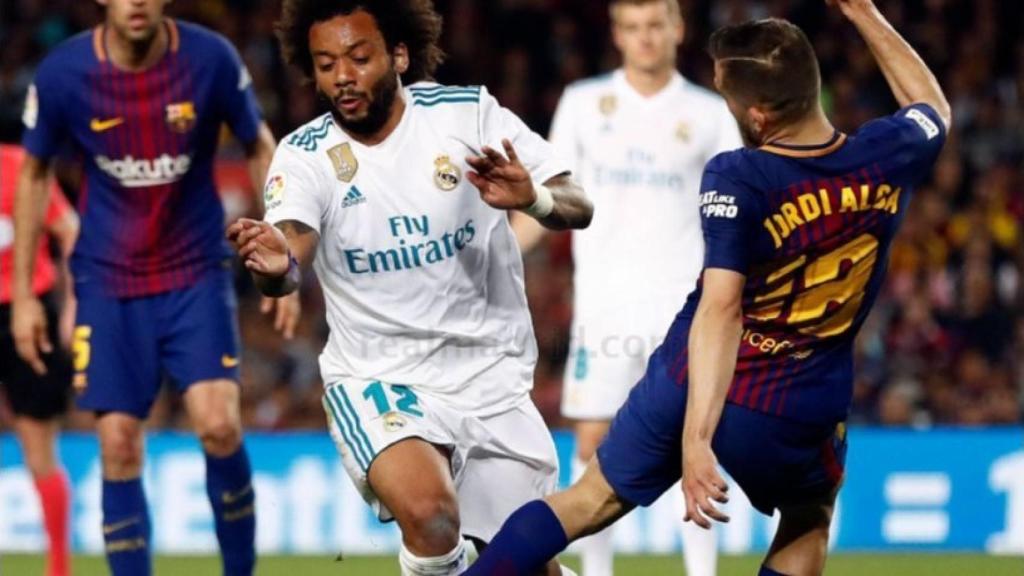 Penalti no pitado de Jordi Alba sobre Marcelo