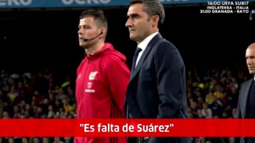 Hernández Hernández fue avisado de la falta de Suárez