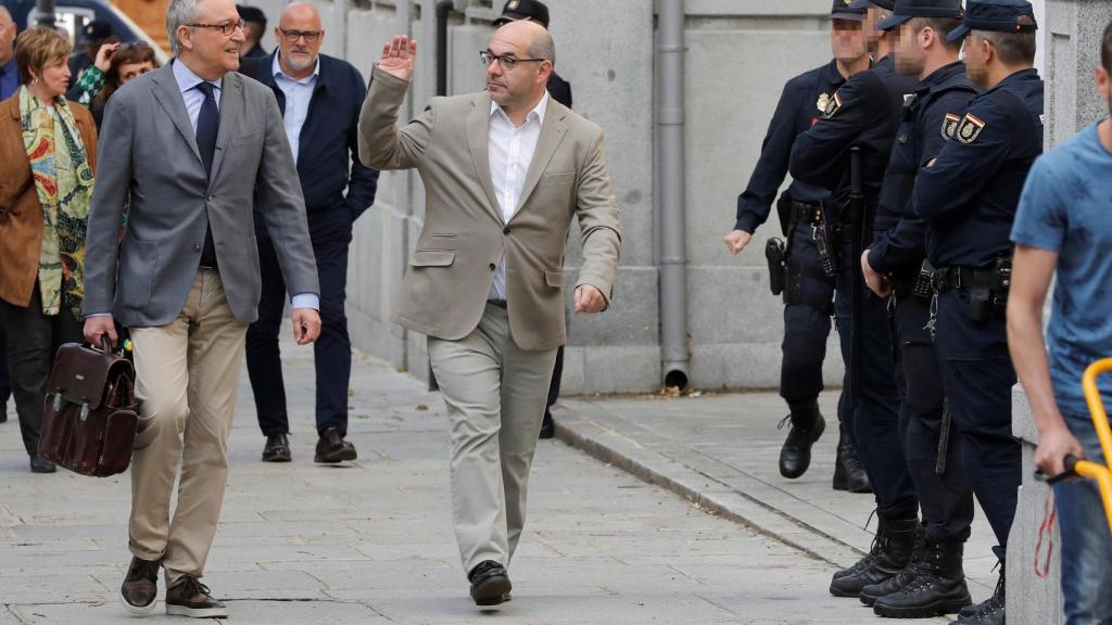 El exdiputado catalán Lluis Guinó a su llegada al Tribunal Supremo