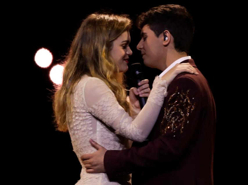 Alfred y Amaia durante un ensayo.