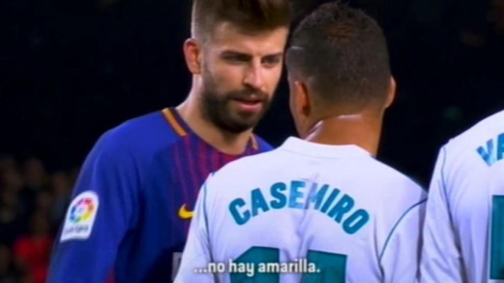 Piqué y Casemiro, en El Clásico