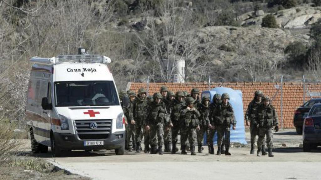 Fotografía de los momentos posteriores al accidente en Hoyo de Manzanares.