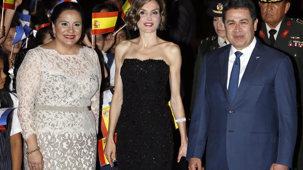 La reina Letizia, Juan Orlando Hernández y Ana García Carías