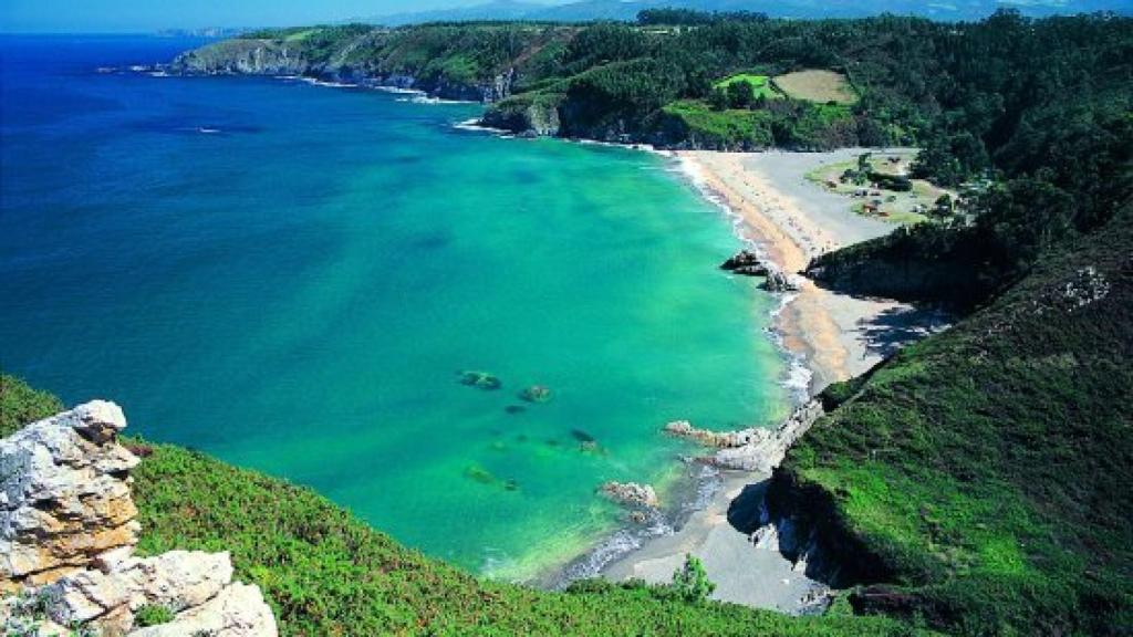 Vista aérea de la Playa de Otur.