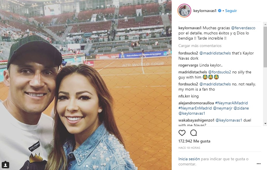 El especial regalo de Fernando Verdasco a Keylor Navas