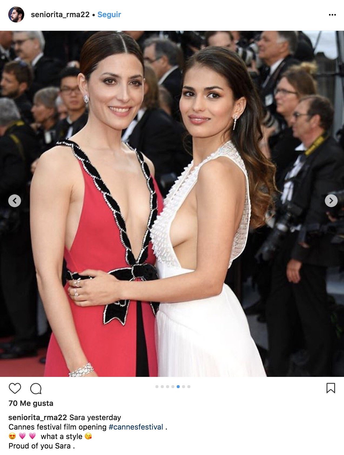 Sara Sálamo, la novia de Isco, incendia Cannes con un provocativo escote