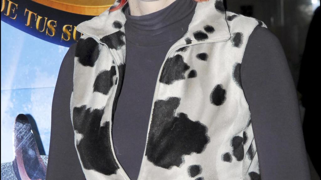 Paz Padilla y el chaleco de estampado de dálmata.