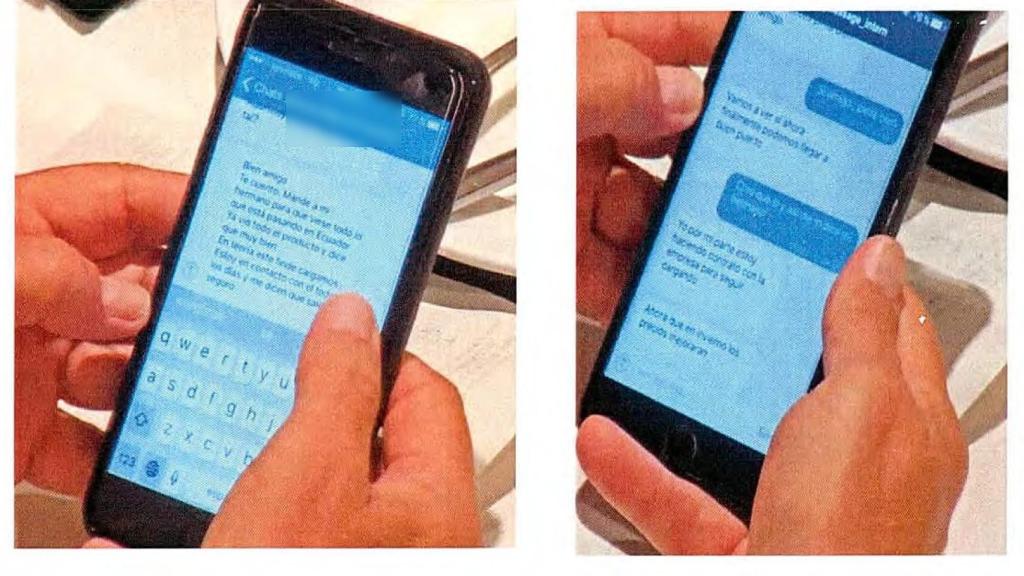 La Policía captó también la pantalla del móvil del  lugarteniente de Sito Miñanco.