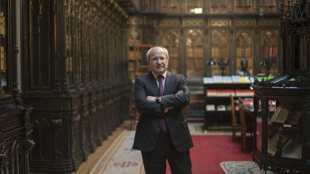 José Montilla, en la biblioteca del Senado.