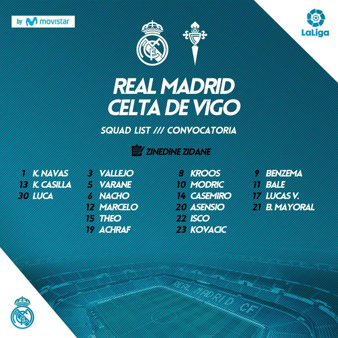 Isco, la gran novedad de una lista sin Sergio Ramos