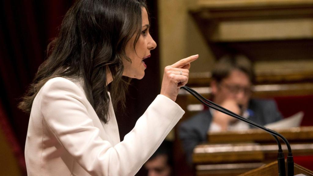 Arrimadas, este sábado en el Parlament.