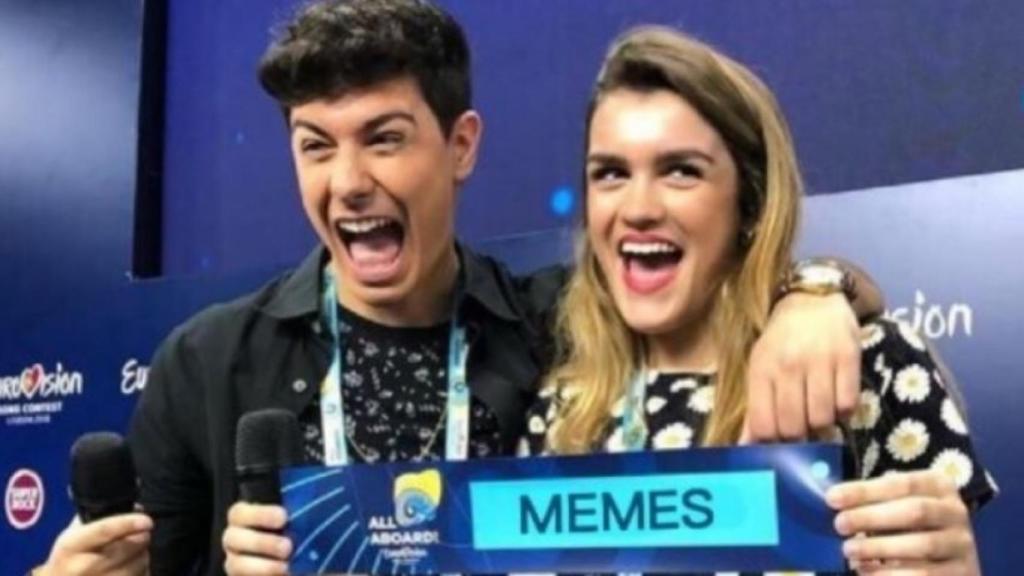 Alfred y Amaia, representantes de España en Eurovisión. Foto: Twitter (@mongolear).
