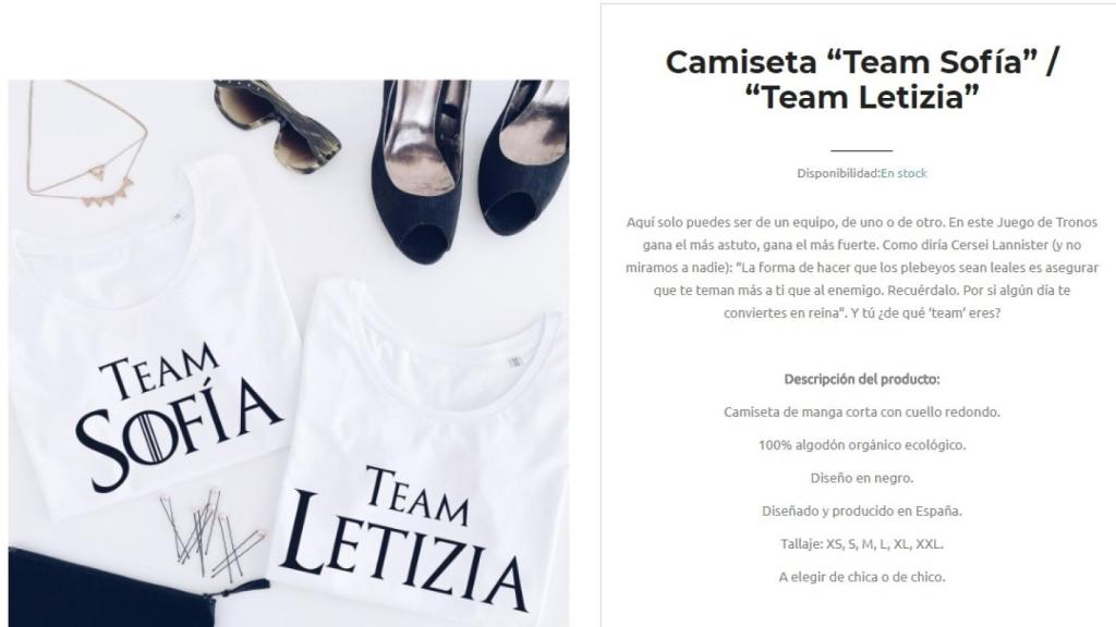 Camisetas de la reina Letizia y Sofía.