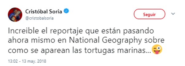 Tuit de Cristóbal Soria