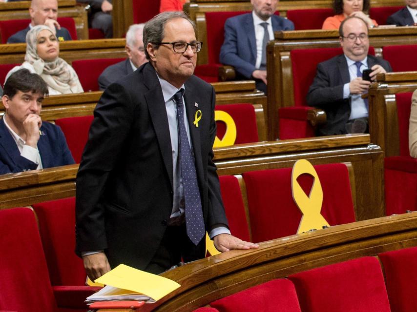 Quim Torra en el Parlament.