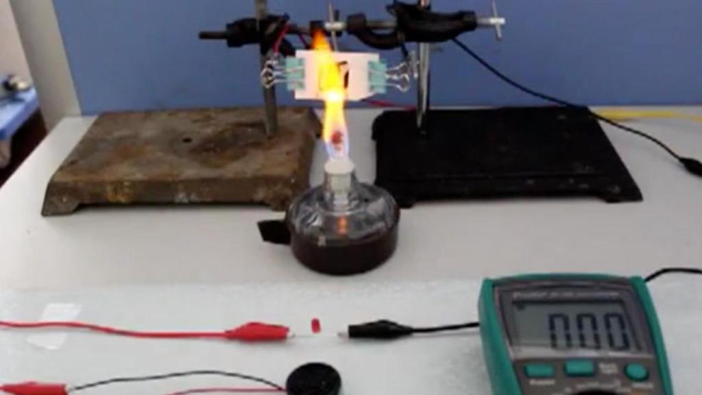 Una de las pruebas del nanohilo desarrollado por el equipo de investigación chino.