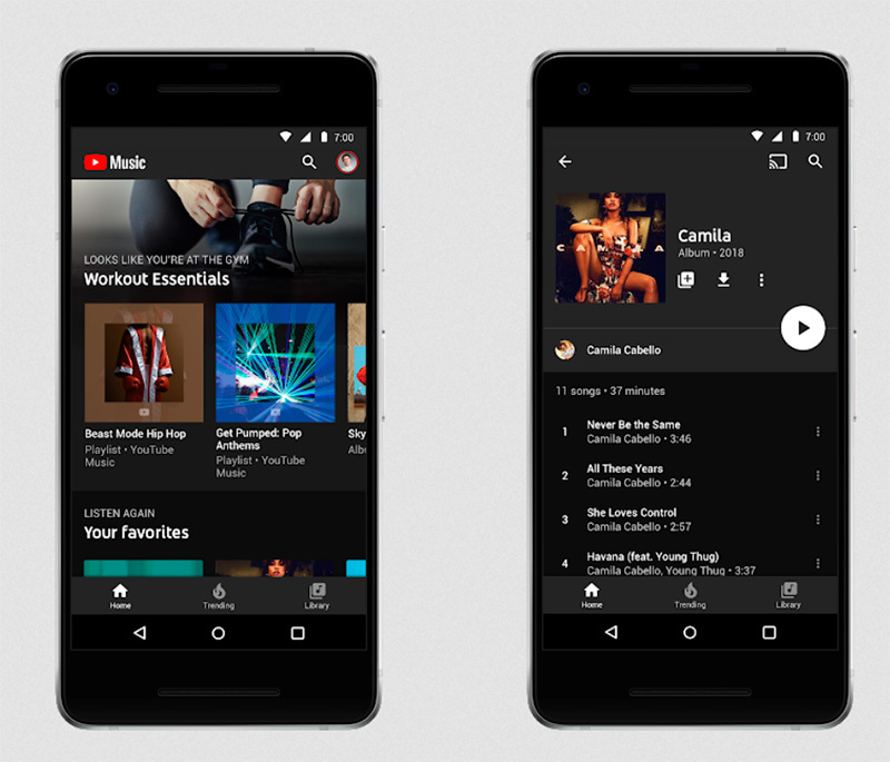google Youtube music streaming