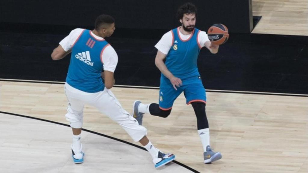 Entrenamiento del Real Madrid en Belgrado