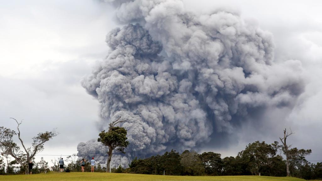 El volcán Kilauea de Hawái, durante la erupción.
