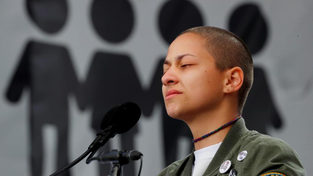 Emma González, durante la manifestación 'March for Our Lives' en Washington.