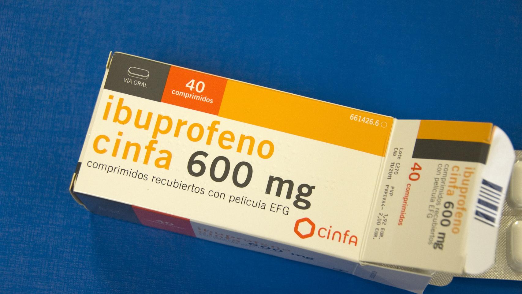 Un envase de ibuprofeno.