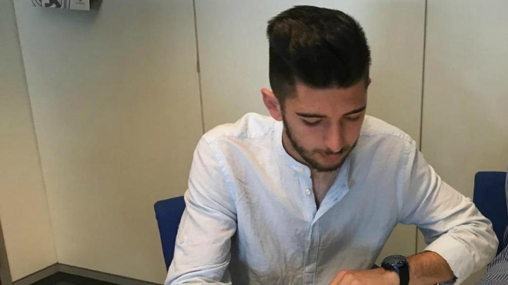 El último fichaje del Real Madrid, Pablo Margallo. Foto: Twitter (@cddiocesano).