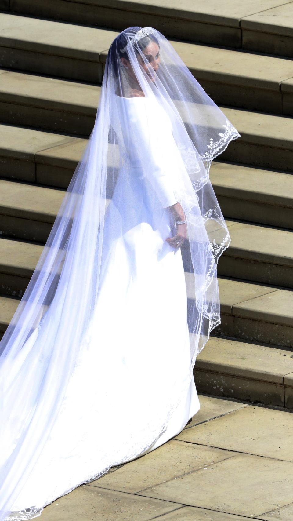 Meghan Markle entrando a la capilla. Gtres.