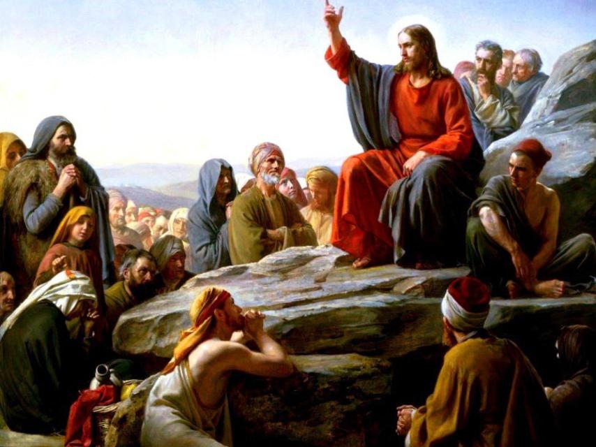 El sermón de la montaña, un cuadro del pintor danés Carl Heinrich Bloch.