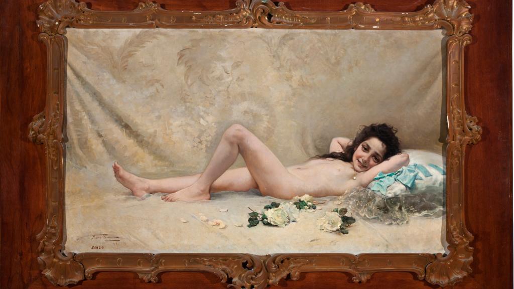 Inocencia, uno de los cuadros de Pedro Sáenz premiados con medallas en la Exposición Nacional.