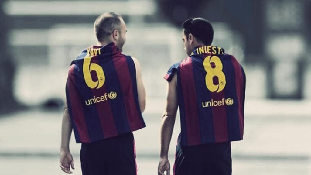 Dos amigos para siempre: Iniesta y Xavi.