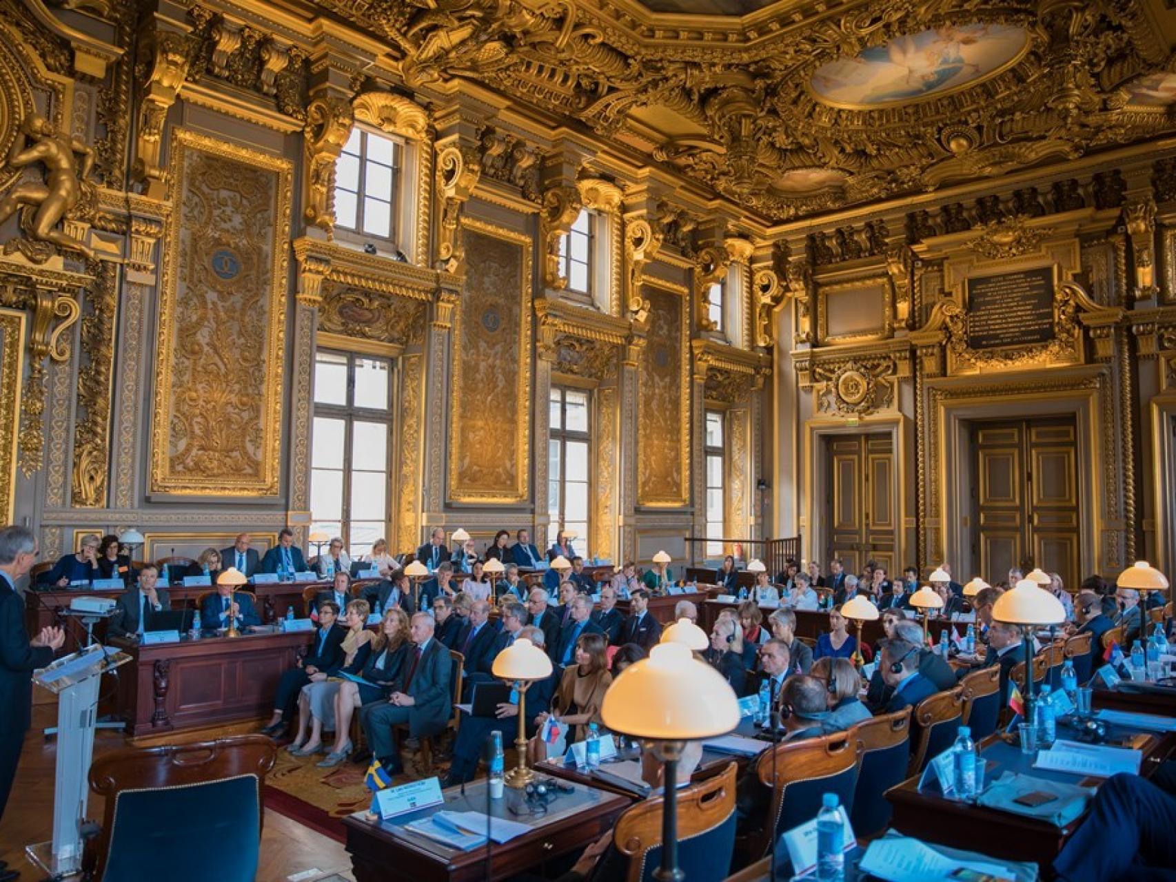 Encuentro de fiscales generales en París al que asistió Sánchez Melgar./