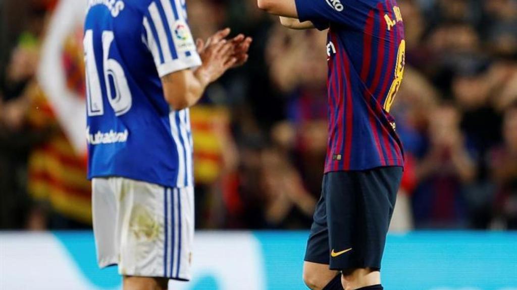 Andrés Iniesta se despide del Camp Nou.