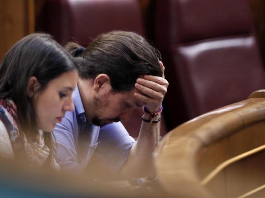 Montero e Iglesias este lunes en el Congreso de los Diputados.