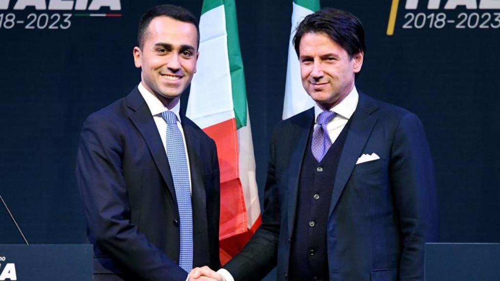 Di Maio (izquierda) y Conte en una imagen de archivo