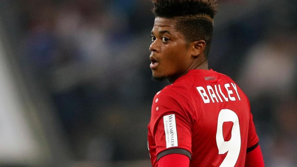 Leon Bailey, durante un partido de la Bundesliga con el Bayer Leverkusen.