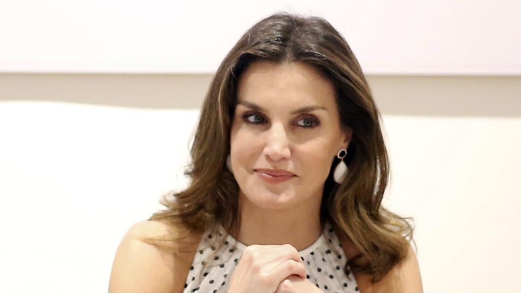 La reina Letizia durante su visita.