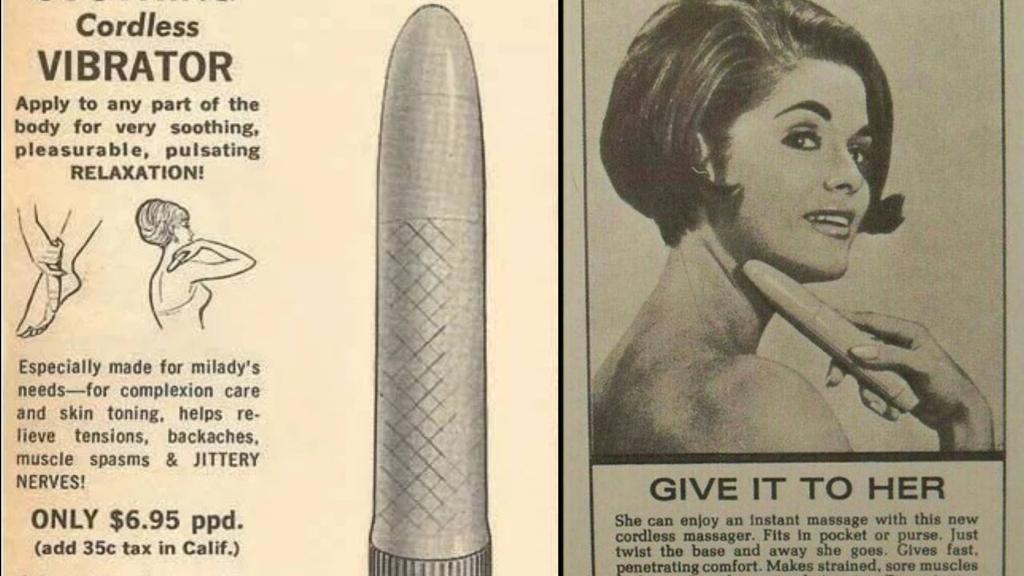 Anuncios clásicos de vibradores para cuello y espalda en la prensa anglosajona.