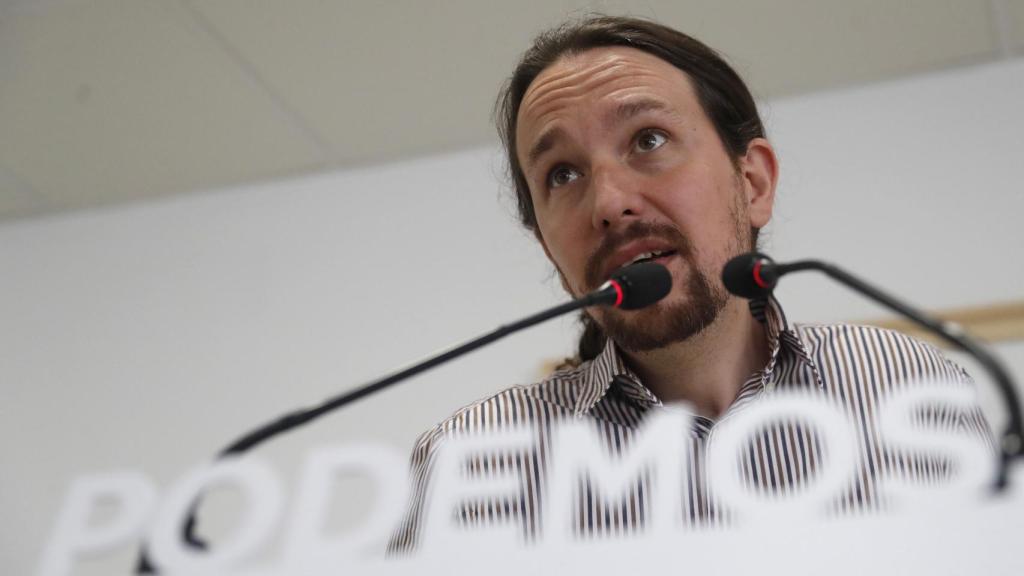 Pablo Iglesias, durante una rueda de prensa.