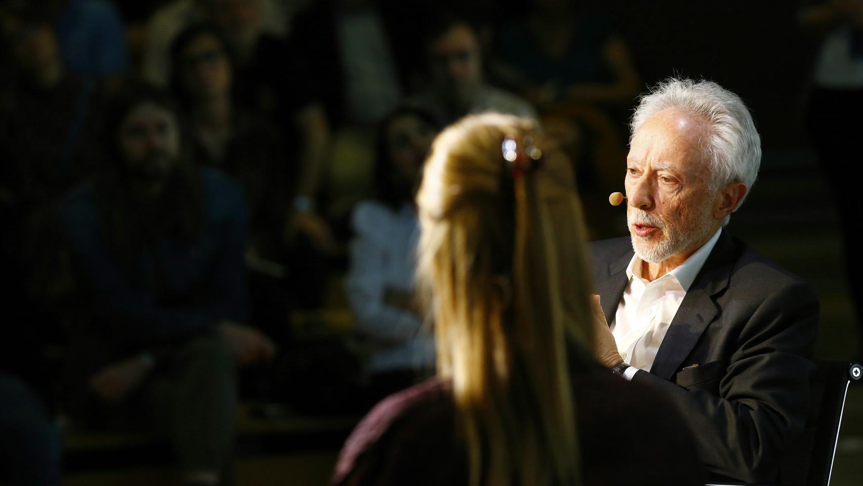 John M. Coetzee, durante su charla en el Espacio Fundación Telefónica