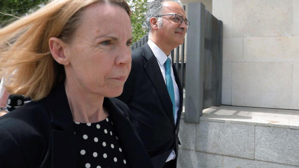 Rosa Barceló a su llegada a la Ciudad de la Justicia de Valencia.