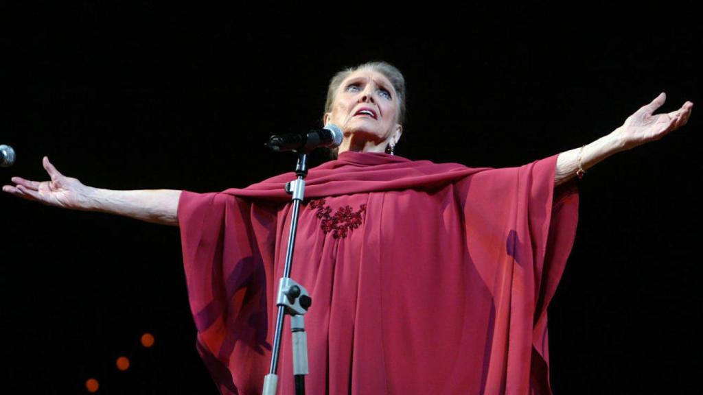 María Dolores Pradera en una de sus últimas actuaciones.