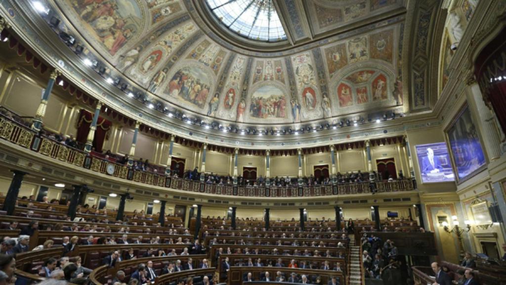 La bóveda pintada por Carlos Luis de Ribera, en el Congreso de los Diputados.