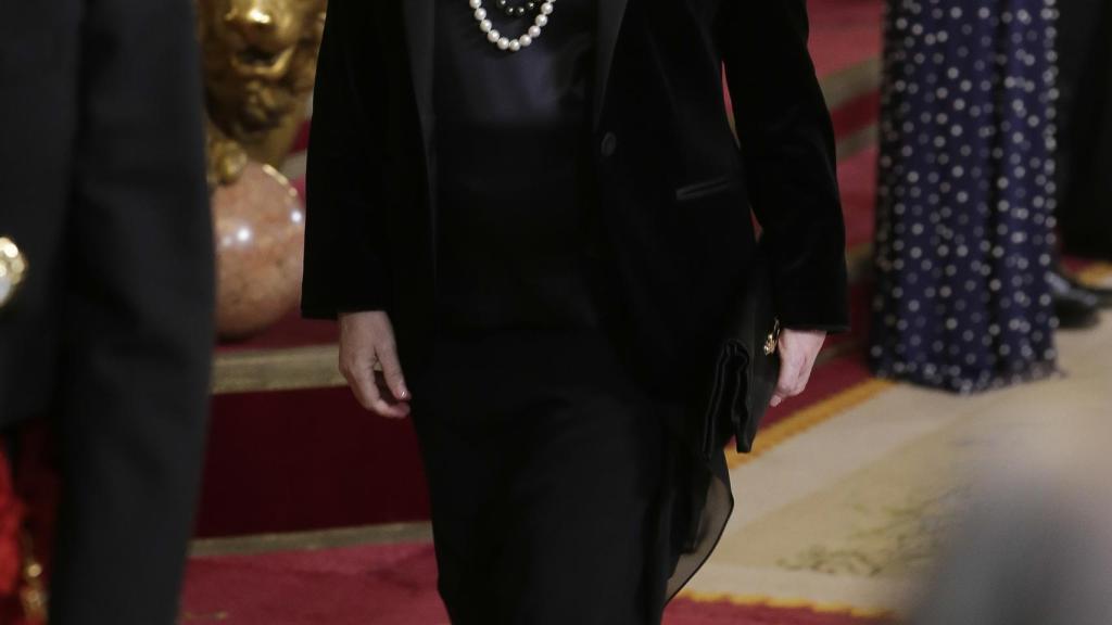 Elvira Fernández-Balboa en el Palacio Real de Madrid.